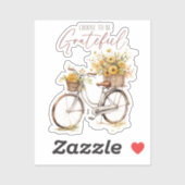 Sei dankbar - Fahrrad & Rustikale Stürze Aufkleber (Blatt)