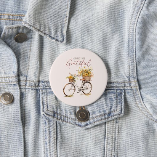 Sei dankbar - Fahrrad & Rustikale Stürze Button (Beispiel)