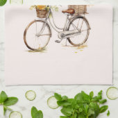 Sei dankbar - Fahrrad & Rustikale Stürze Geschirrtuch (Gefaltet)