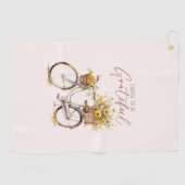 Sei dankbar - Fahrrad & Rustikale Stürze Golfhandtuch (Horizontal)