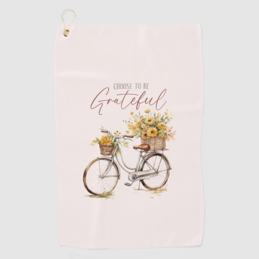 Sei dankbar - Fahrrad & Rustikale Stürze Golfhandtuch (Vorderseite)