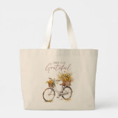 Sei dankbar - Fahrrad & Rustikale Stürze Jumbo Stoffbeutel (Rückseite)