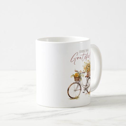 Sei dankbar - Fahrrad & Rustikale Stürze Kaffeetasse (VorderseiteRechts)