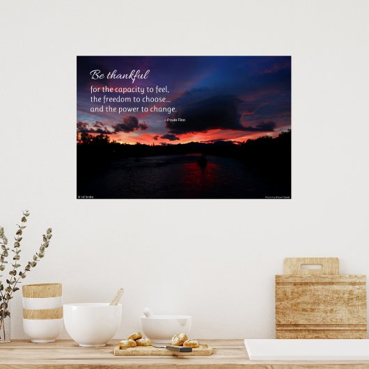 Sei dankbar...inspirierendes Poster (Küche)