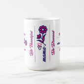 Sei dankbar Mama Rosa,Blau Farbe Modern  Kaffeetasse (Mittel)