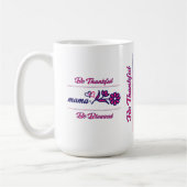 Sei dankbar Mama Rosa,Blau Farbe Modern  Kaffeetasse (Links)