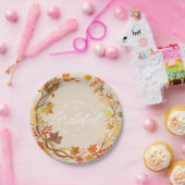 Sei dankbar, sei dankbar, sei gesegneter Erntedank Pappteller (Party)