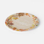 Sei dankbar, sei dankbar, sei gesegneter Erntedank Pappteller (Schrägansicht)