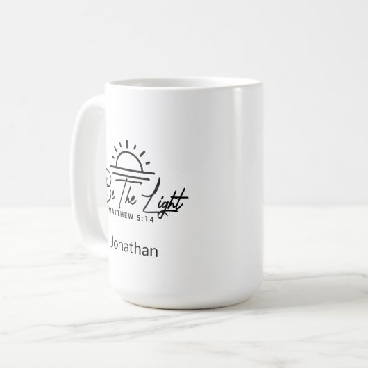 Sei das Christliche Mathew 5:14 Kaffeetasse (Vorderseite Links)