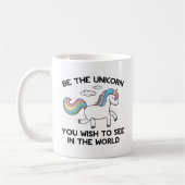 Sei das Einhorn Kaffeetasse (Links)
