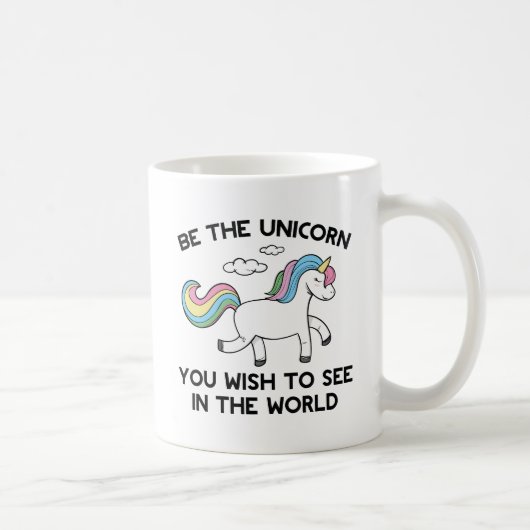 Sei das Einhorn Kaffeetasse (Rechts)