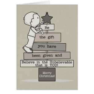 Sei das Geschenk-Weihnachtsbaum (Tan)