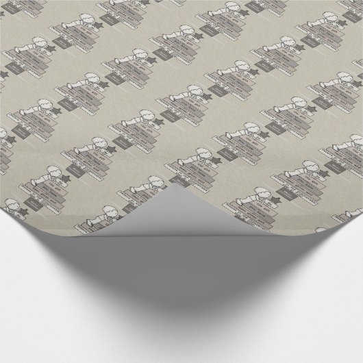 Sei das Geschenk-Weihnachtsbaum (Tan) Geschenkpapier (Ecke)