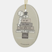 Sei das Geschenk-Weihnachtsbaum (Tan) Keramikornament (Links)