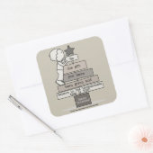 Sei das Geschenk-Weihnachtsbaum (Tan) Quadratischer Aufkleber (Umschlag)