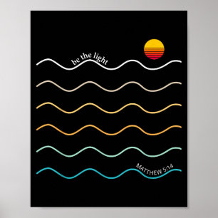 Sei das Licht Boho christlicher Bibelvers Gottesdi Poster