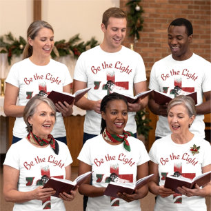Sei das Licht Christliches Kreuz  T-Shirt