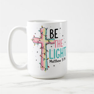 Sei das Licht Christliches Kreuz Weihnachten Kaffeetasse
