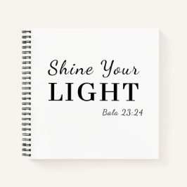 Sei das Licht Christliches Schrift Design Notizblock