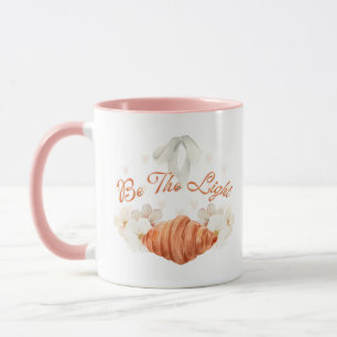 Sei das Licht - Gemütliche Vintage Tasse mit Blume