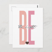 Sei das Licht, glaube an Gott, vertraue Jesus, Res Postkarte (Vorne/Hinten)