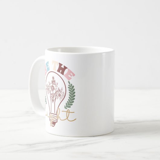 Sei das Licht Kaffeetasse (Vorderseite Links)