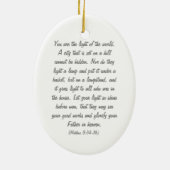 Sei das Licht Keramik Ornament (Hinten)