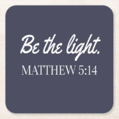 Sei das Licht Mathew 5:14 Bibel Verse Rechteckiger Pappuntersetzer (Vorderseite)