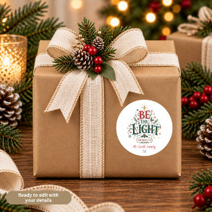 Sei das Licht Matthäus 5 14 Weihnachten Runder Aufkleber