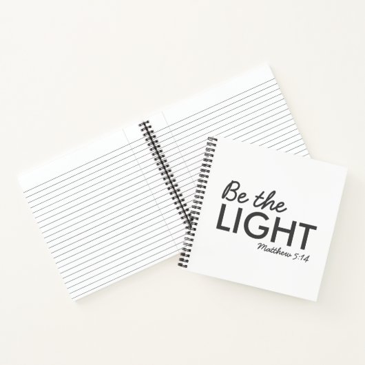 Sei das Licht | Matthew 5:14 Bibelverse Christlich Notizblock (Innenseite)