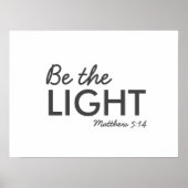 Sei das Licht | Matthew 5:14 Bibelverse Christlich Poster (Vorne)