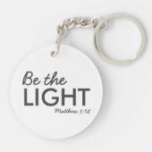 Sei das Licht | Matthew 5:14 Bibelverse Christlich Schlüsselanhänger (Rückseite)