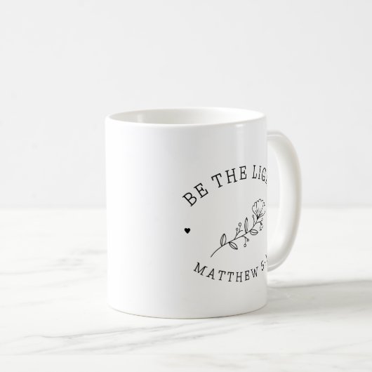 Sei das Licht | Matthew 5:14 Bibelverse Kaffeetasse (VorderseiteRechts)