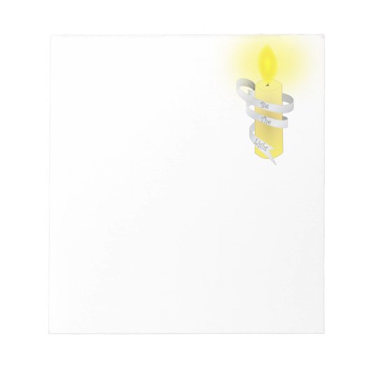 Sei das Licht Notizblock (Vorderseite)