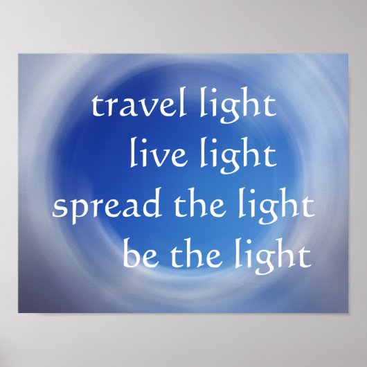 Sei das Licht Poster (Vorne)