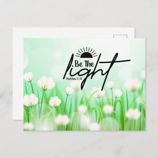 Sei das Licht Postkarte (Vorne/Hinten)