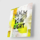Sei das Licht Quadratische Wanduhr (Winkel)