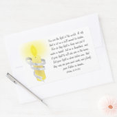 Sei das Licht Rechteckiger Aufkleber (Umschlag)