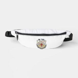 Sei das Licht Vintage Christliches Shirt Design_1 Bauchtasche