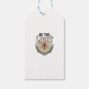 Sei das Licht Vintage Christliches Shirt Design_1 Geschenkanhänger