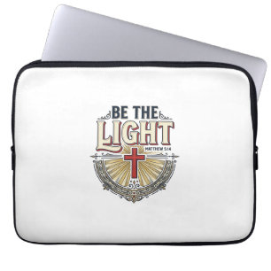 Sei das Licht Vintage Christliches Shirt-Design_1 Laptopschutzhülle