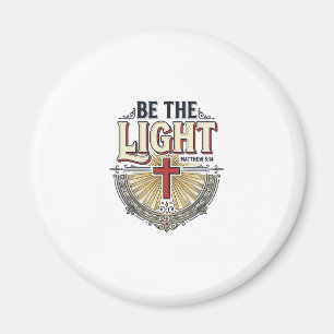 Sei das Licht Vintage Christliches Shirt Design_1 Magnet