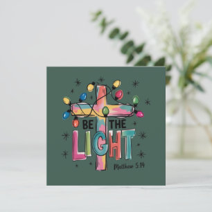 Sei das Licht Weihnachten Christliches Kreuz Xmas