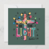 Sei das Licht Weihnachten Christliches Kreuz Xmas (Vorderseite)