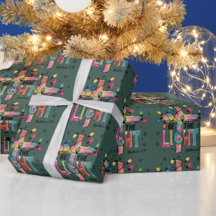 Sei das Licht Weihnachten Christliches Kreuz Xmas  Geschenkpapier