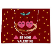 Sei das Mine Valentine, 2 Niedliche rosa Kirsche i Große Geschenktüte (Vorderseite)