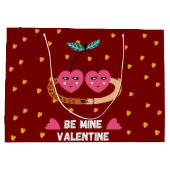 Sei das Mine Valentine, 2 Niedliche rosa Kirsche i Große Geschenktüte (Rückseite)