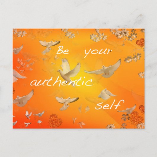 Sei dein authentisches Selbst Postkarte (Vorderseite)