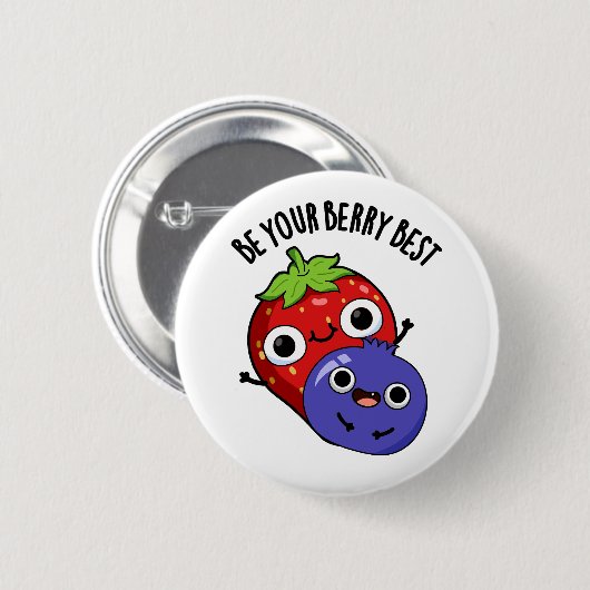 Sei dein Berry Best Funny Fruit Pub Button (Vorne & Hinten)
