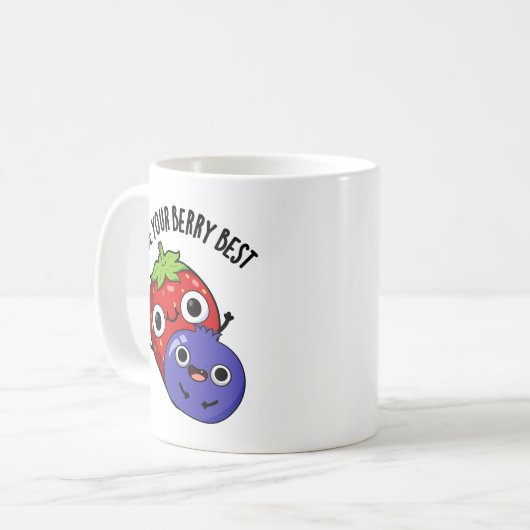 Sei dein Berry Best Funny Fruit Pub Kaffeetasse (Vorderseite Links)